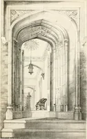 An illustration from Gothic architecture applied to modern residences; containing designs of all the important parts of a private dwelling, exhibited in elaborate perspective drawings, together with large and copious details (1849)
