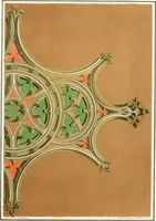 An illustration from Gothic architecture applied to modern residences; containing designs of all the important parts of a private dwelling, exhibited in elaborate perspective drawings, together with large and copious details (1849)