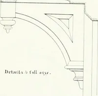 Picture 35 of 51 from Gothic architecture applied to modern residences; containing designs of all the important parts of a private dwelling, exhibited in elaborate perspective drawings, together with large and copious details (1849), leaf 98