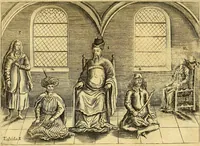 An illustration from Gottorffische Kunst-Kammer : worinnen allerhand ungemeine Sachen, so theils die Natur, theils künstliche Hände hervor gebracht und bereitet : vor diesem aus allen vier Theilen der Welt zusammen getragen, und vor einigen Jahren beschrieben, auch mit behörigen Kupffern gezieret (1674)