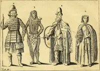 An illustration from Gottorffische Kunst-Kammer : worinnen allerhand ungemeine Sachen, so theils die Natur, theils künstliche Hände hervor gebracht und bereitet : vor diesem aus allen vier Theilen der Welt zusammen getragen, und vor einigen Jahren beschrieben, auch mit behörigen Kupffern gezieret (1674)