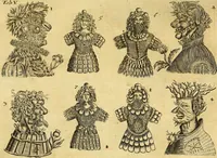 An illustration from Gottorffische Kunst-Kammer : worinnen allerhand ungemeine Sachen, so theils die Natur, theils künstliche Hände hervor gebracht und bereitet : vor diesem aus allen vier Theilen der Welt zusammen getragen, und vor einigen Jahren beschrieben, auch mit behörigen Kupffern gezieret (1674)