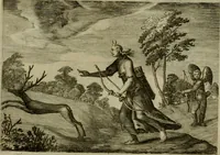 An illustration from Emblemata Florentii Schoonhovii I.C. Goudani, partim moralia, partim etiam civilia. Cum latiori eorundem ejusdem auctoris interpretatione. Accedunt et alia quaedam poëmatia in alijs poëmatum suorum libris non contenta (1618)