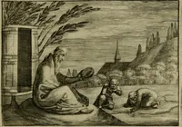 An illustration from Emblemata Florentii Schoonhovii I.C. Goudani, partim moralia, partim etiam civilia. Cum latiori eorundem ejusdem auctoris interpretatione. Accedunt et alia quaedam poëmatia in alijs poëmatum suorum libris non contenta (1618)