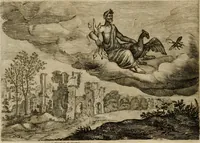 An illustration from Emblemata Florentii Schoonhovii I.C. Goudani, partim moralia, partim etiam civilia. Cum latiori eorundem ejusdem auctoris interpretatione. Accedunt et alia quaedam poëmatia in alijs poëmatum suorum libris non contenta (1618)