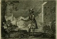 An illustration from Emblemata Florentii Schoonhovii I.C. Goudani, partim moralia, partim etiam civilia. Cum latiori eorundem ejusdem auctoris interpretatione. Accedunt et alia quaedam poëmatia in alijs poëmatum suorum libris non contenta (1618)