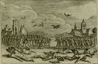 An illustration from Emblemata Florentii Schoonhovii I.C. Goudani, partim moralia, partim etiam civilia. Cum latiori eorundem ejusdem auctoris interpretatione. Accedunt et alia quaedam poëmatia in alijs poëmatum suorum libris non contenta (1618)