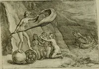 An illustration from Emblemata Florentii Schoonhovii I.C. Goudani, partim moralia, partim etiam civilia. Cum latiori eorundem ejusdem auctoris interpretatione. Accedunt et alia quaedam poëmatia in alijs poëmatum suorum libris non contenta (1618)