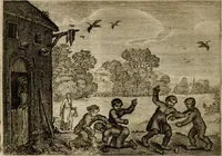 An illustration from Emblemata Florentii Schoonhovii I.C. Goudani, partim moralia, partim etiam civilia. Cum latiori eorundem ejusdem auctoris interpretatione. Accedunt et alia quaedam poëmatia in alijs poëmatum suorum libris non contenta (1618)