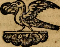 An illustration from Govierno general, moral, y politico. : Hallado en las aves mas generosas, y nobles. Sacado de sus naturales virtudes, y propriedades. Con qvarto tablas diferentes; es la vna para sermones varios de tiempo, y de Santos. (1696)