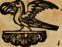 An illustration from Govierno general, moral, y politico. : Hallado en las aves mas generosas, y nobles. Sacado de sus naturales virtudes, y propriedades. Con qvarto tablas diferentes; es la vna para sermones varios de tiempo, y de Santos. (1696)