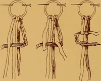 Picture 74 of 127 from A graded course in cord, raffia, lacer work and sewing for elementary schools (1913), leaf 123
