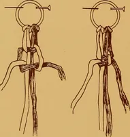 Picture 75 of 127 from A graded course in cord, raffia, lacer work and sewing for elementary schools (1913), leaf 123