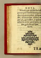 An illustration from Gramatica en la lengua general del Nueuo Reyno, llamada Mosca. (1619)
