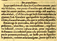 An illustration from Grammaire caraibe. (1667)
