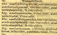 An illustration from Grammaire caraibe. (1667)