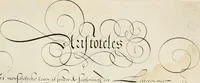 An illustration from Gram[m]ato-graphices : jn qvo varia scripturae emblemata, belgicis, germanicis, italicis, hispanicis, gallicis, et latinis characterib[us] exarata : cum singulorum anatomicis fundamentis ad exacté pingedum perquàm utilia, oculis spectanda jmitandaq[ue], proponuntur (1605)