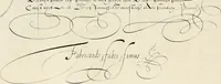 An illustration from Gram[m]ato-graphices : jn qvo varia scripturae emblemata, belgicis, germanicis, italicis, hispanicis, gallicis, et latinis characterib[us] exarata : cum singulorum anatomicis fundamentis ad exacté pingedum perquàm utilia, oculis spectanda jmitandaq[ue], proponuntur (1605)