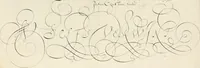 An illustration from Gram[m]ato-graphices : jn qvo varia scripturae emblemata, belgicis, germanicis, italicis, hispanicis, gallicis, et latinis characterib[us] exarata : cum singulorum anatomicis fundamentis ad exacté pingedum perquàm utilia, oculis spectanda jmitandaq[ue], proponuntur (1605)