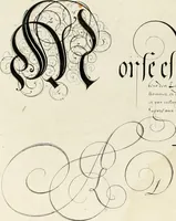 An illustration from Gram[m]ato-graphices : jn qvo varia scripturae emblemata, belgicis, germanicis, italicis, hispanicis, gallicis, et latinis characterib[us] exarata : cum singulorum anatomicis fundamentis ad exacté pingedum perquàm utilia, oculis spectanda jmitandaq[ue], proponuntur (1605)