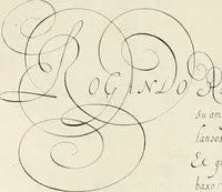 An illustration from Gram[m]ato-graphices : jn qvo varia scripturae emblemata, belgicis, germanicis, italicis, hispanicis, gallicis, et latinis characterib[us] exarata : cum singulorum anatomicis fundamentis ad exacté pingedum perquàm utilia, oculis spectanda jmitandaq[ue], proponuntur (1605)
