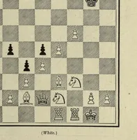 An illustration from The grand tactics of chess, an exposition of the laws and principles of chess strategetics, the practcal application of these laws and principles to the movement of forces; mobilization, development, manoeuvre, and operation (1898)