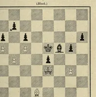 An illustration from The grand tactics of chess, an exposition of the laws and principles of chess strategetics, the practcal application of these laws and principles to the movement of forces; mobilization, development, manoeuvre, and operation (1898)