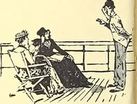 An illustration from Grand winter excursion to the Mediterranean, the Orient, and the Holy Land : including the Azores, Portugal, Spain, France, Italy, Sicily, Egypt, Palestine, Turkey, Greece, Malta, Tunis, and Algeria by the well-known fast twin-screw express steamship "La Touraine," 10,000 tons, 14,000 horse-power, length 540 feet, commander Santelli : sailing from New York, February 4th, 1896, and returning about April 5th, 1896, duration of round trip, two months (1895)