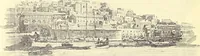 An illustration from Grand winter excursion to the Mediterranean, the Orient, and the Holy Land : including the Azores, Portugal, Spain, France, Italy, Sicily, Egypt, Palestine, Turkey, Greece, Malta, Tunis, and Algeria by the well-known fast twin-screw express steamship "La Touraine," 10,000 tons, 14,000 horse-power, length 540 feet, commander Santelli : sailing from New York, February 4th, 1896, and returning about April 5th, 1896, duration of round trip, two months (1895)