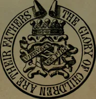 An illustration from Grantees of arms named in docquets and patents to the end of the seventeenth century : in the manuscripts preserved in the British museum, the Bodleian Library, Oxford, Queen's College, Oxford, Gonville and Caius College, Cambridge, and elsewhere : alphabetically arranged by the late Joseph Foster and contained in the Additional ms. no. 37,147, in the British museum (1915)