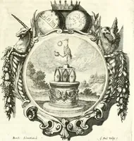 Picture 15 of 16 from Gratulatio panegyrica quam eminentissimo celsissimo ac reverendissimo domino, domino Guidobaldo ex comitatibus de Thun, S.R.E. cardinali, archiepiscopo Salisburgensi ... ad singulas dignitates meritissimo acceptas ex humillimo obsequio pro novis anni M.DC.LXVIII auspiciis, primis itidem calendis dixerunt musae Salisburgenses (1668), leaf 64