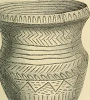 An illustration from Grave-mounds and their contents; a manual of archaeology, as exemplified in the burials of the Celtic, the Romano-British, and the Anglo-Saxon periods (1870)