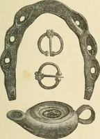 An illustration from Grave-mounds and their contents; a manual of archaeology, as exemplified in the burials of the Celtic, the Romano-British, and the Anglo-Saxon periods (1870)