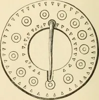 An illustration from Grave-mounds and their contents; a manual of archaeology, as exemplified in the burials of the Celtic, the Romano-British, and the Anglo-Saxon periods (1870)