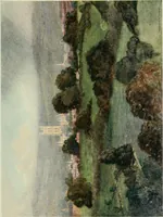 An illustration from The greater abbeys of England, with illustrations in colour after Warwick Goble (1908)
