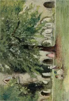 Picture 34 of 62 from The greater abbeys of England, with illustrations in colour after Warwick Goble (1908), leaf 232