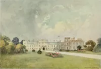 An illustration from The greater abbeys of England, with illustrations in colour after Warwick Goble (1908)