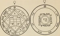 Picture 21 of 32 from The greater Key of Solomon : including a clear and precise exposition of King Solomon's secret procedure, its mysteries and magic rites : original plates, seals, charms and talismans : translated from the ancient manuscripts in the British Museum, London (1914), leaf 100