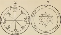 An illustration from The greater Key of Solomon : including a clear and precise exposition of King Solomon's secret procedure, its mysteries and magic rites : original plates, seals, charms and talismans : translated from the ancient manuscripts in the British Museum, London (1914)