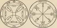 Picture 19 of 32 from The greater Key of Solomon : including a clear and precise exposition of King Solomon's secret procedure, its mysteries and magic rites : original plates, seals, charms and talismans : translated from the ancient manuscripts in the British Museum, London (1914), leaf 97
