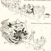Picture 9 of 124 from "Zopf ab" : die chinesische Affaire im Lichte der europäischen Karikatur (1900), leaf 13
