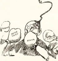 An illustration from "Zopf ab" : die chinesische Affaire im Lichte der europäischen Karikatur (1900)