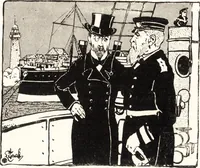 An illustration from "Zopf ab" : die chinesische Affaire im Lichte der europäischen Karikatur (1900)
