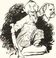 An illustration from "Zopf ab" : die chinesische Affaire im Lichte der europäischen Karikatur (1900)