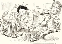 An illustration from "Zopf ab" : die chinesische Affaire im Lichte der europäischen Karikatur (1900)
