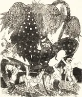 An illustration from "Zopf ab" : die chinesische Affaire im Lichte der europäischen Karikatur (1900)