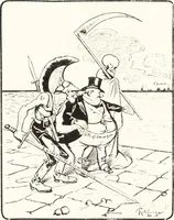 An illustration from "Zopf ab" : die chinesische Affaire im Lichte der europäischen Karikatur (1900)