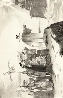 An illustration from "Zopf ab" : die chinesische Affaire im Lichte der europäischen Karikatur (1900)
