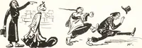 An illustration from "Zopf ab" : die chinesische Affaire im Lichte der europäischen Karikatur (1900)