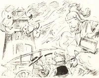 An illustration from "Zopf ab" : die chinesische Affaire im Lichte der europäischen Karikatur (1900)